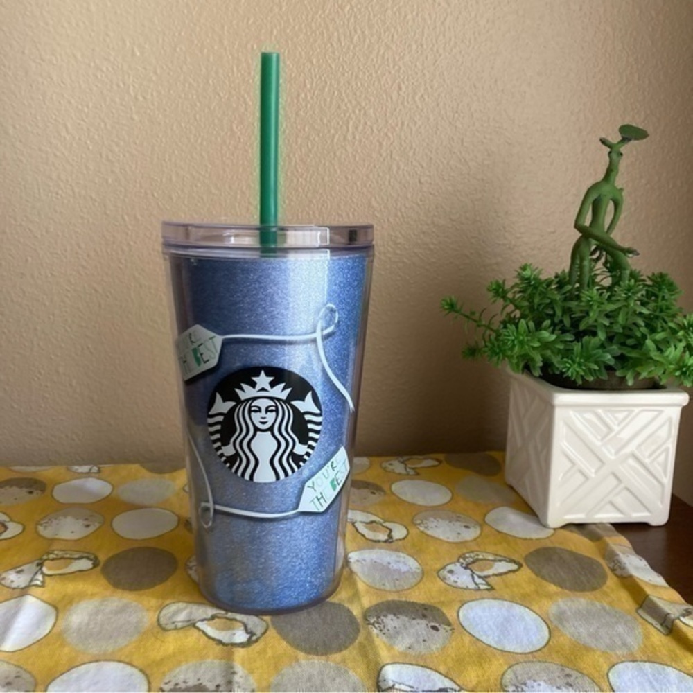Starbucks glittery You’re the Best tumbler with straw